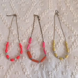 J.CREW Vintage Neon Necklaces (Bundle of 3)